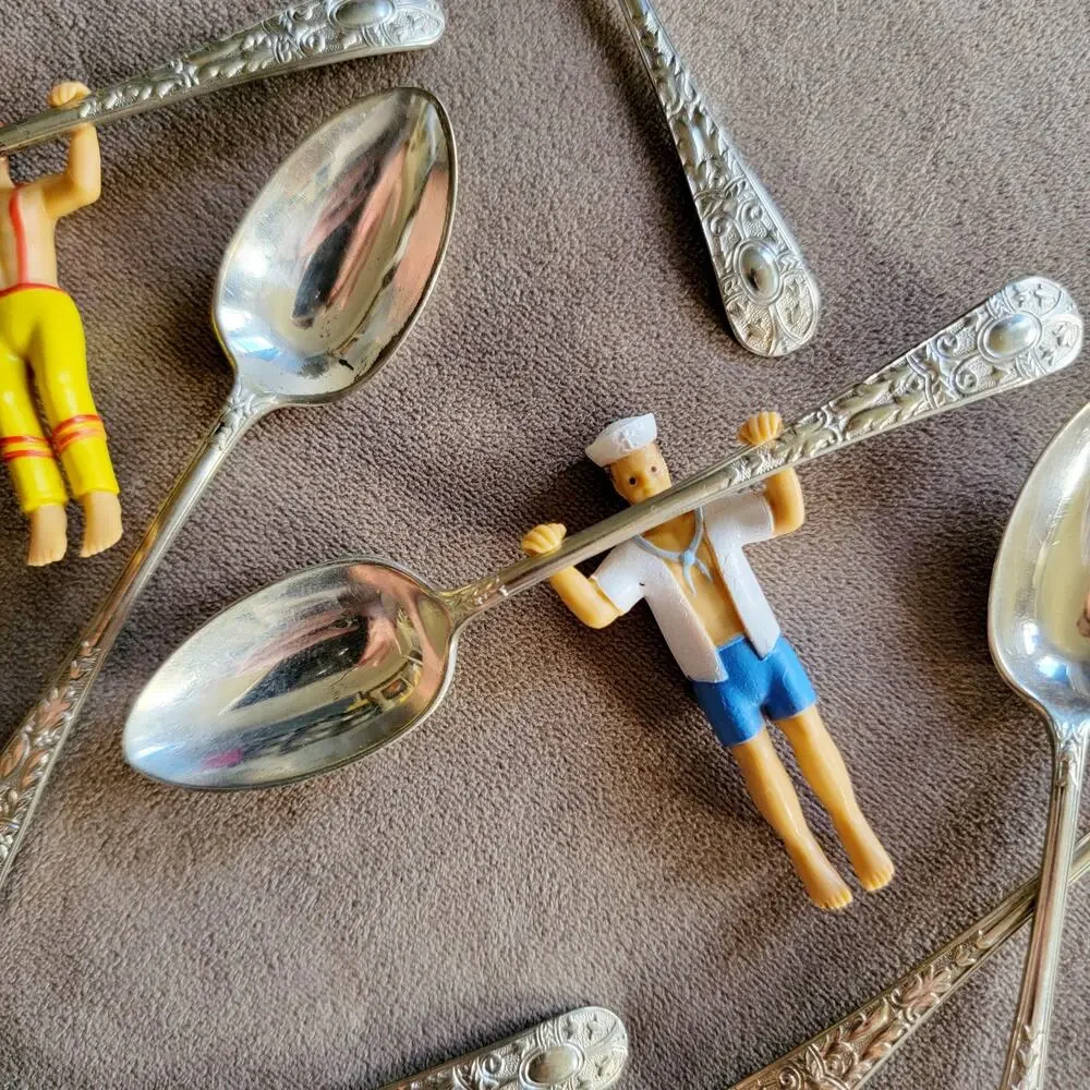 Set of 8 Silverplate Pudding Spoons